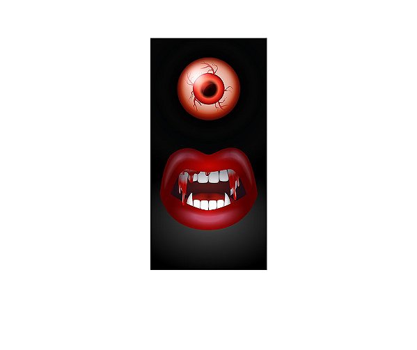 Painel De Festa Vertical 1,00 x 2,00 - Halloween Monstrinho 006