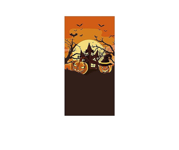 Painel De Festa Vertical 1,00 x 2,00 - Halloween Abóboras 013