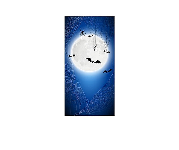 Painel De Festa Vertical 1,00 x 2,00 - Halloween Noite de Lua Cheia 024