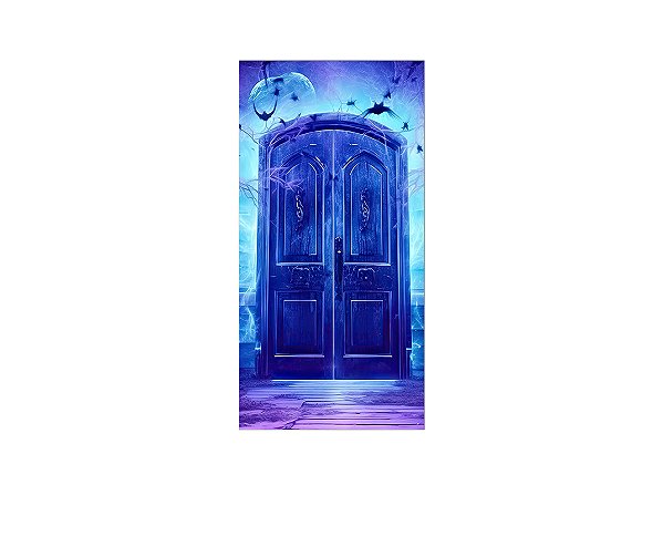 Painel De Festa Vertical 1,00 x 2,00 - Halloween Porta Espectral 033