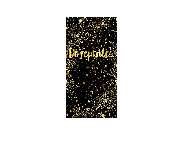 Painel De Festa Vertical 1,00 x 2,00 - Efeito Brilhos De Repente Dourado 008