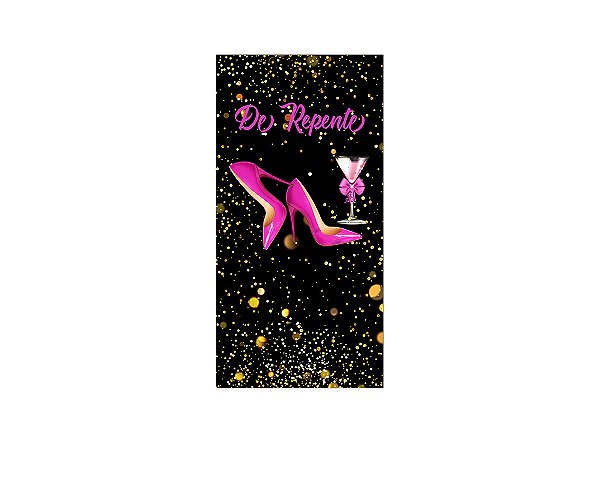 Painel De Festa Vertical 1,00 x 2,00 -  De Repente Glitter Pink 163