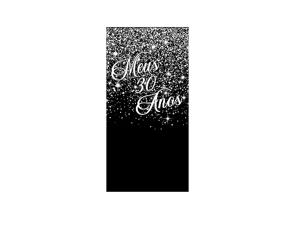 Painel De Festa Vertical 1,00 x 2,00 - Efeito Glitter Prata 30 Anos 184