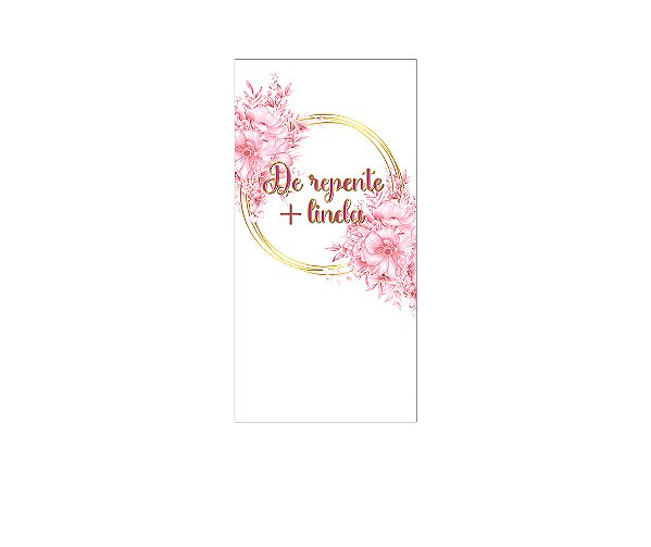 Painel De Festa Vertical 1,00 x 2,00 - De Repente Mais Linda Floral Rosa 190