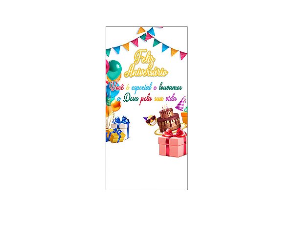 Painel De Festa Vertical 1,00 x 2,00 - Aniversáriante do Mês Cristão Você é Especial 236