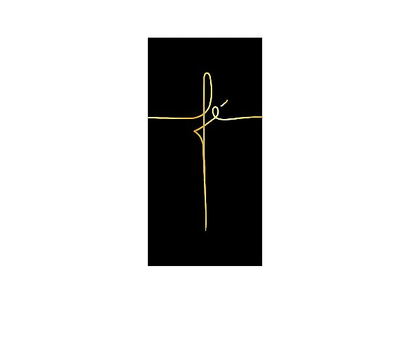 Painel De Festa Vertical 1,00 x 2,00 - Preto com Fé Dourado 013