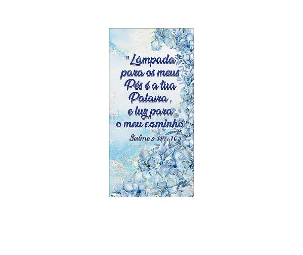 Painel De Festa Vertical 1,00 x 2,00 - Religioso Efeito Mármore Floral Azul 034