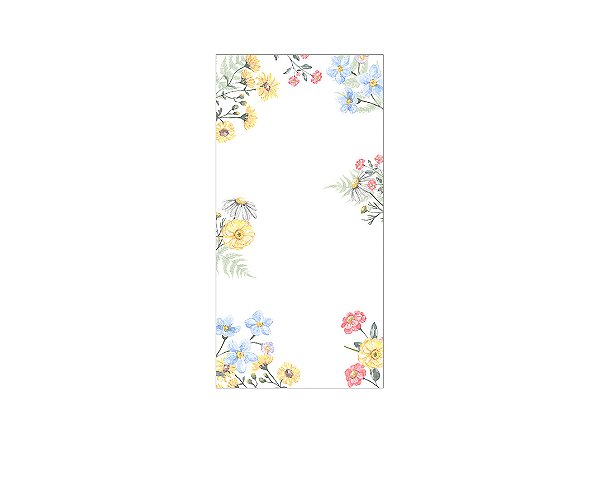 Painel De Festa Vertical 1,00 x 2,00 - Jardim com Flores Coloridas 028