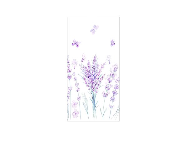 Painel De Festa Vertical 1,00 x 2,00 - Jardim Flores de Lavanda 031