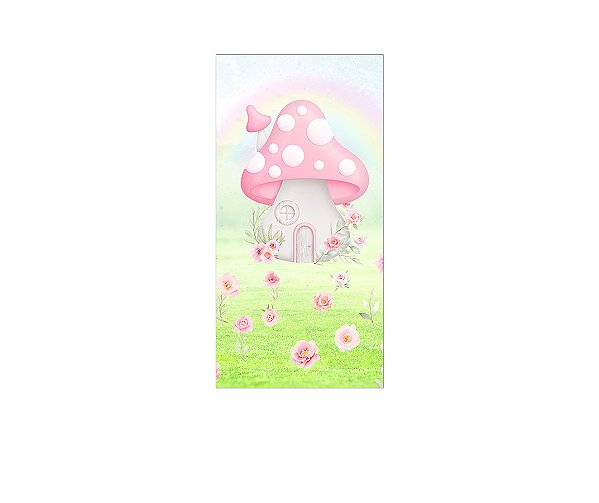 Painel De Festa Vertical 1,00 x 2,00 - Jardim de Cogumelos Cute 064