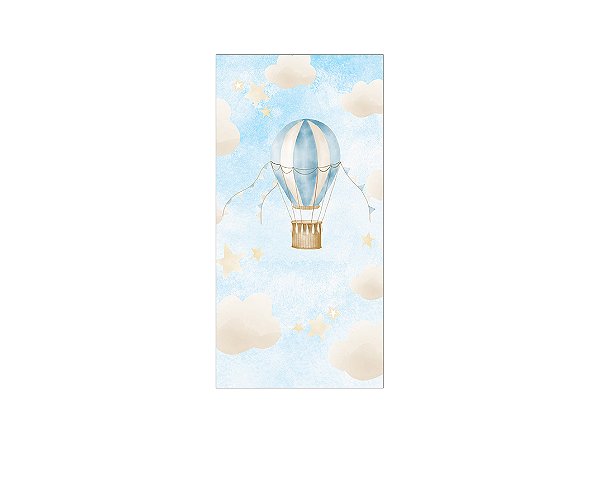 Painel De Festa Vertical 1,00 x 2,00 - Balão Cute Céu Azul 003