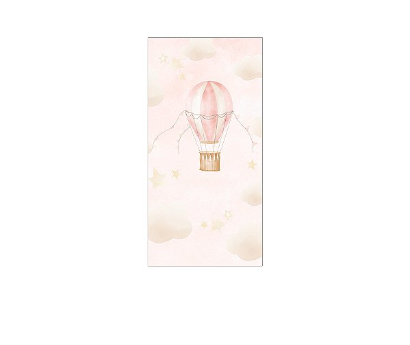 Painel De Festa Vertical 1,00 x 2,00 - Balão Cute Rosa 007