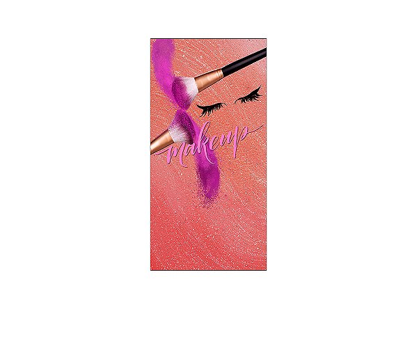 Painel De Festa Vertical 1,00 x 2,00 - Pincéis de Maquiagem 002