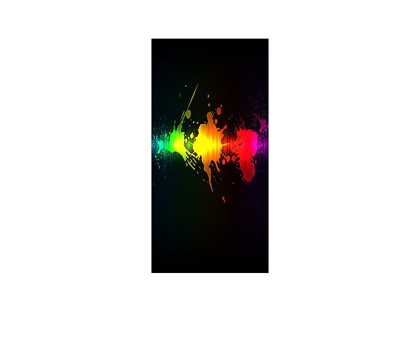 Painel De Festa Vertical 1,00 x 2,00 - Frequência Musica Efeito Neon 004