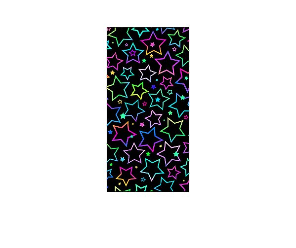 Painel De Festa Vertical 1,00 x 2,00 - Estrelinhas Coloridas Efeito Neon 021