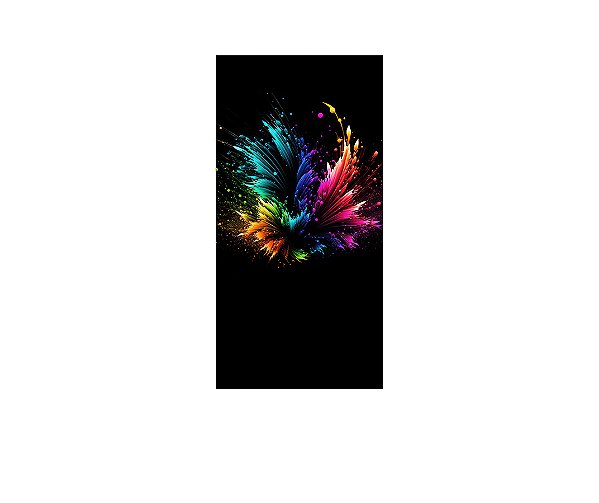 Painel De Festa Vertical 1,00 x 2,00 - Sete Cores Efeito Neon 023