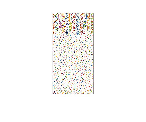 Painel De Festa Vertical 1,00 x 2,00 - Serpentinas e Confetes Coloridos 004