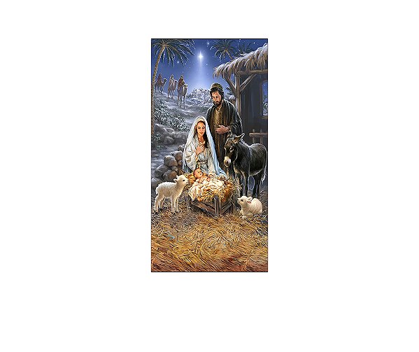 Painel De Festa Vertical 1,00 x 2,00 - Natal Sagrada Familia 018