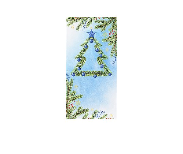 Painel De Festa Vertical 1,00 x 2,00 - Árvore de Natal com Folhagens 024