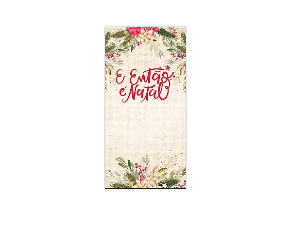 Painel De Festa Vertical 1,00 x 2,00 - Então é Natal Folhagens 031