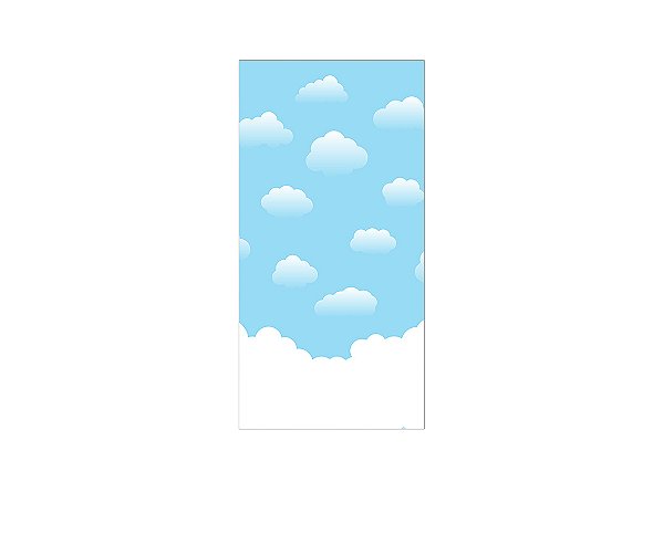 Painel De Festa Vertical 1,00 x 2,00 - Nuvens Céu Azul 015