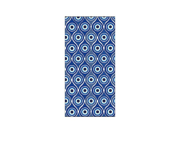 Painel De Festa Vertical 1,00 x 2,00 - Olho Grego Azul 005