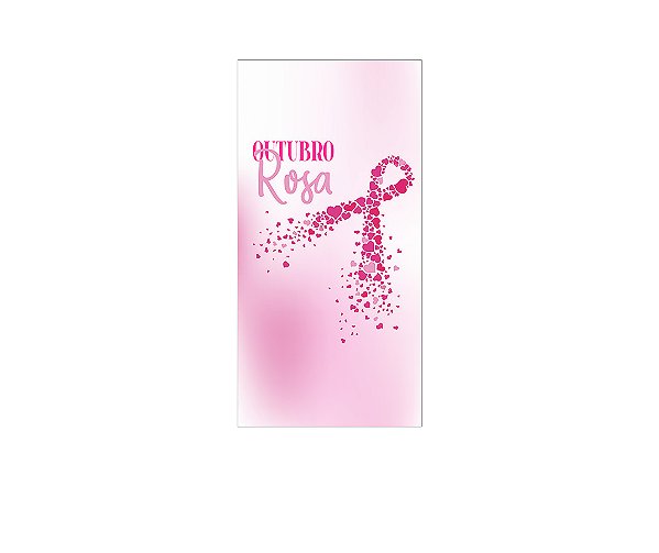 Painel De Festa Vertical 1,00 x 2,00 - Outubro Rosa Laço de Corações 001