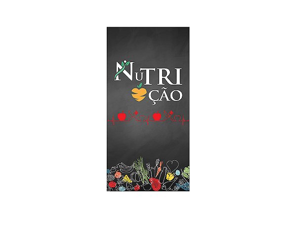 Painel De Festa Vertical 1,00 x 2,00 - Profissão Nutrição 013