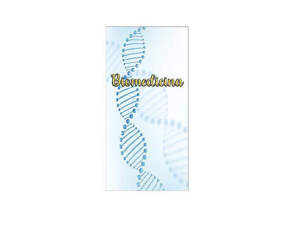 Painel De Festa Vertical 1,00 x 2,00 - Biomedicina DNA Azul 032