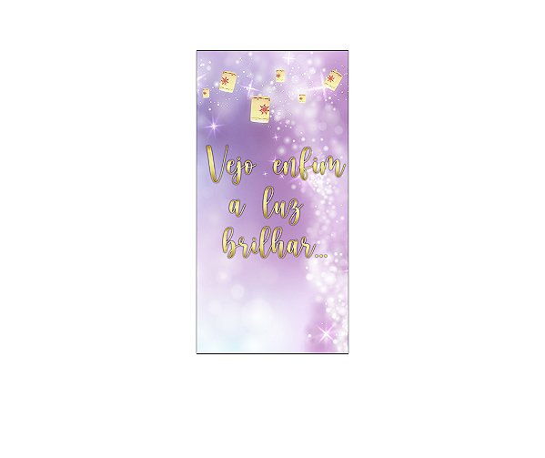 Painel De Festa Vertical 1,00 x 2,00 - Vejo Enfim A Luz Brilhar Princesa 001