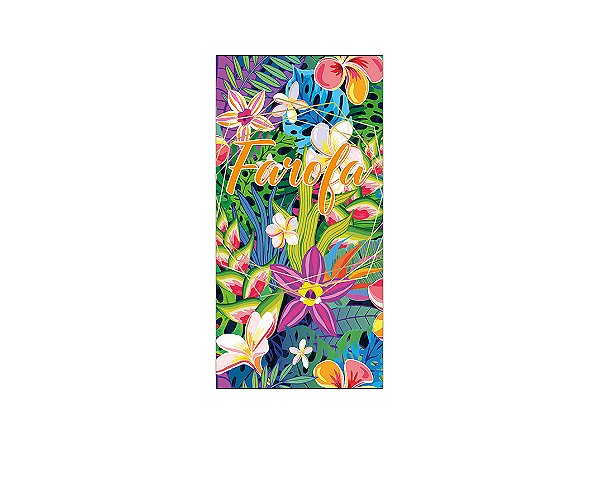 Painel De Festa Vertical 1,00 x 2,00 - Farofa Folhagens 006