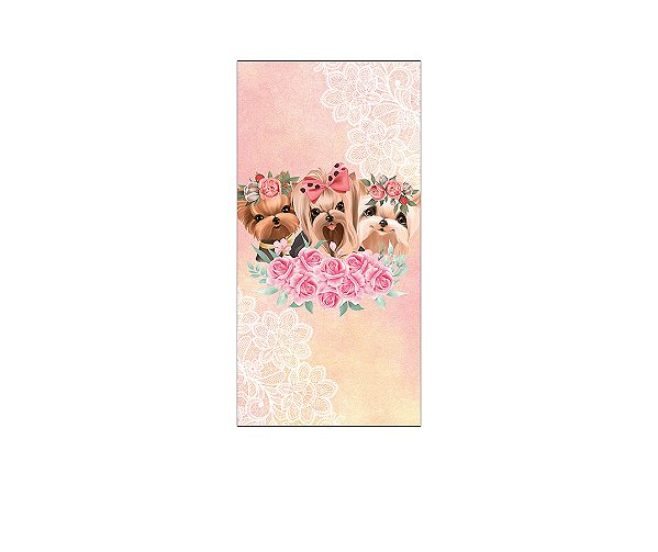 Painel De Festa Vertical 1,00 x 2,00 - Petz Cachorrinhas Aquarela 003