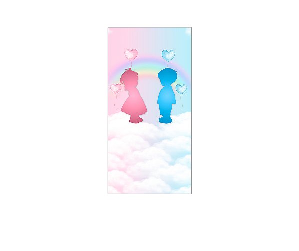 Painel De Festa Vertical 1,00 x 2,00 - Menino ou Menina Revelação 008