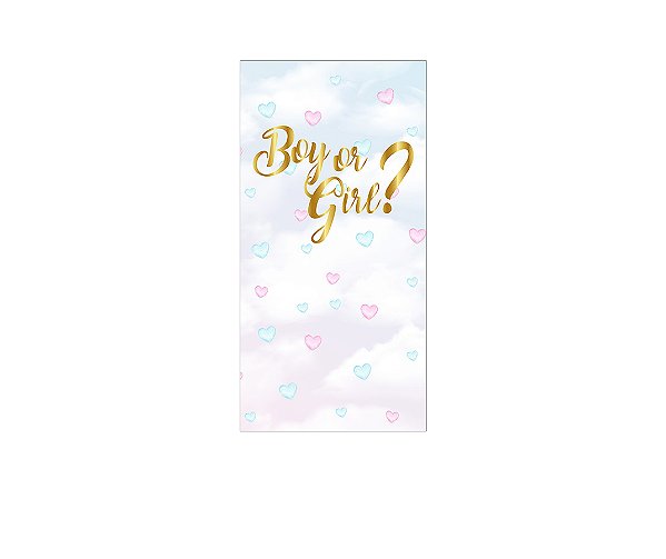 Painel De Festa Vertical 1,00 x 2,00 -  Revelação Dourado 021