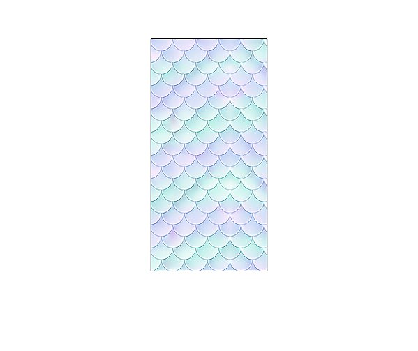 Painel De Festa Vertical 1,00 x 2,00 -  Sereia Escamas 001