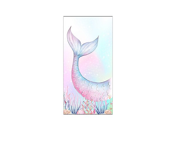 Painel De Festa Vertical 1,00 x 2,00 - Cauda  Sereia Candy 005