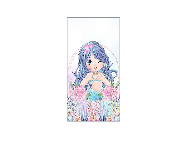 Painel De Festa Vertical 1,00 x 2,00 - Sereia Candy 006