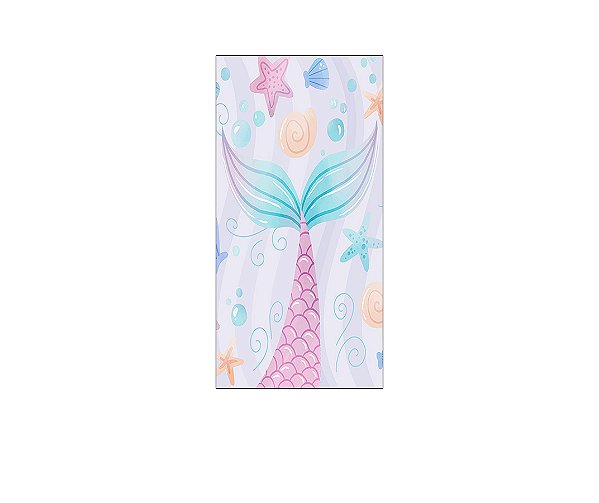 Painel De Festa Vertical 1,00 x 2,00 - Cauda Sereia Candy 016