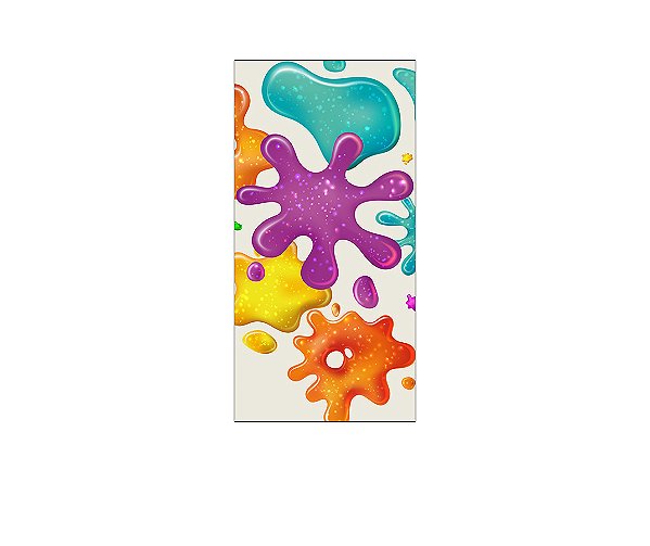 Painel De Festa Vertical 1,00 x 2,00 -  Slime Colorida Efeito Brilho 001