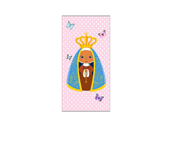 Painel De Festa Vertical 1,00 x 2,00 - Nossa Senhora Cute Borboletas 003