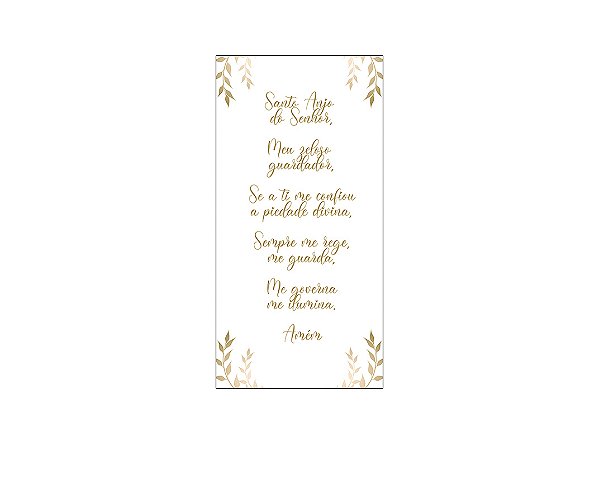 Painel De Festa Vertical 1,00 x 2,00 - Santo Anjo do Senhor Dourado 004