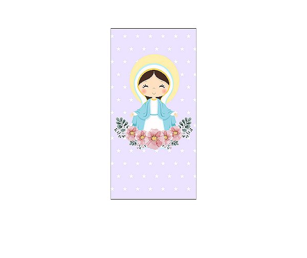 Painel De Festa Vertical 1,00 x 2,00 - Santa Nossa Senhora das Graças Cute 006