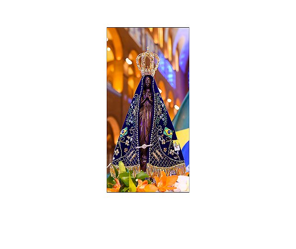Painel De Festa Vertical 1,00 x 2,00 - Santa Nossa Senhora Aparecida Imagem 011