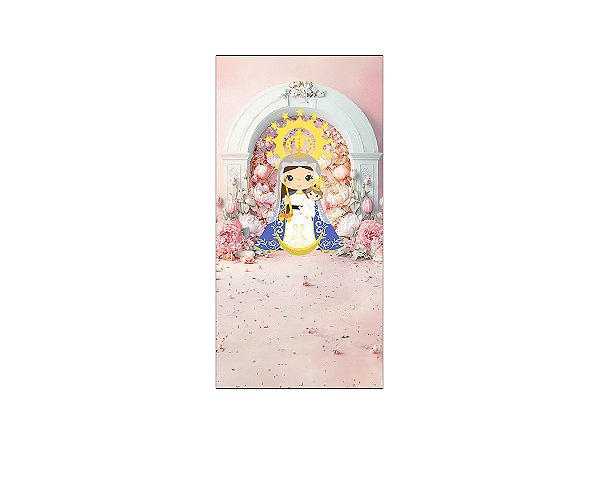 Painel De Festa Vertical 1,00 x 2,00 - Santa Nossa Senhora da Candelária Cute 039