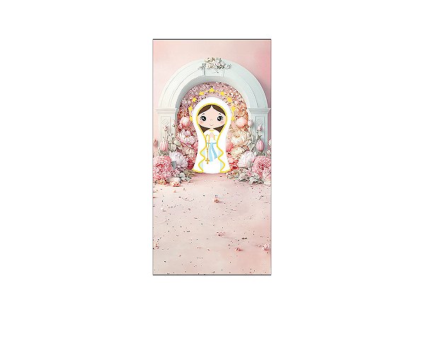 Painel De Festa Vertical 1,00 x 2,00 - Santa Nossa Senhora de Lourdes Cute 041