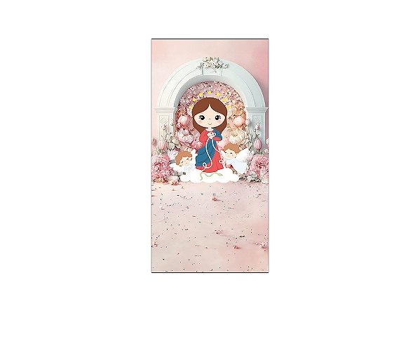 Painel De Festa Vertical 1,00 x 2,00 - Santa Nossa Senhora Desatadora dos Nós Cute 042
