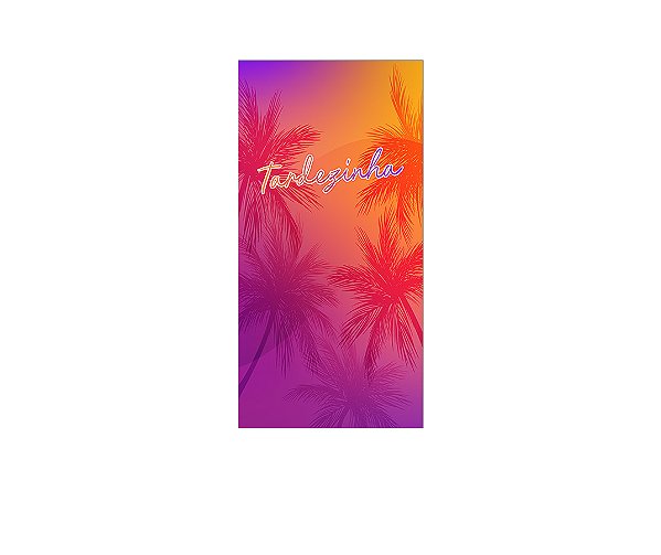 Painel De Festa Vertical 1,00 x 2,00 - Tardezinha Verão Tropical 015