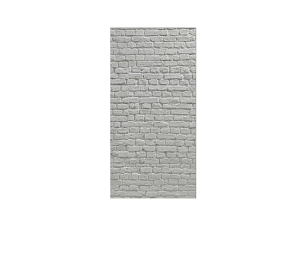 Painel De Festa Vertical 1,00 x 2,00 - Efeito Tijolinhos Branco Realista 012
