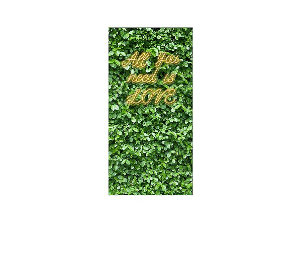 Painel De Festa Vertical 1,00 x 2,00 - Efeito Muro Inglês All You Need Is Love 019