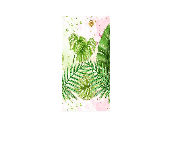 Painel De Festa Vertical 1,00 x 2,00 - Tropical Rosa 009